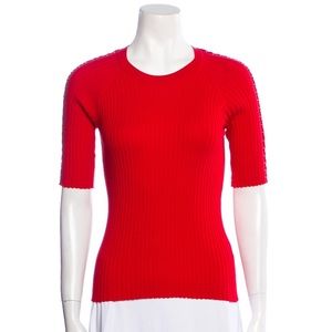 Alexander Wang Knit Ribbed Cotton Top Short Sleeve MINT CONDITION